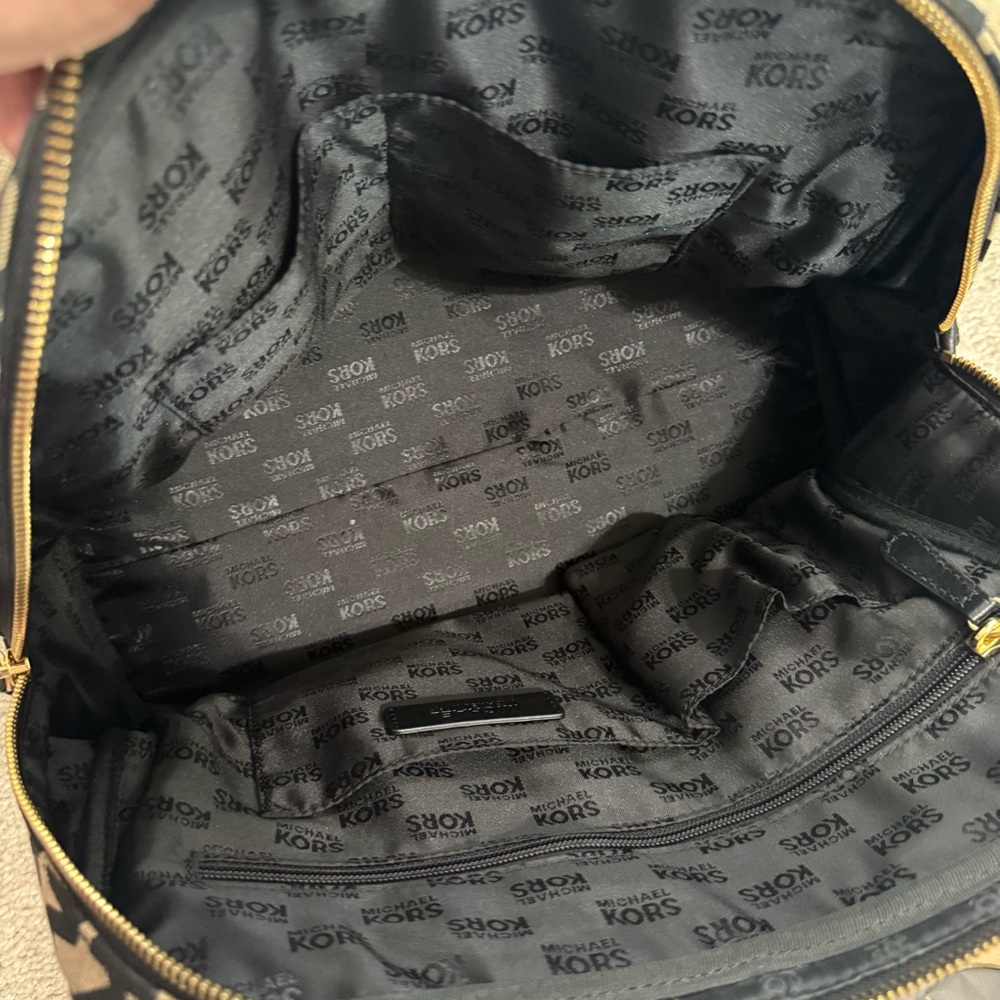 Michael Kors Veronica Monogram Canvas & Leather Dome Satchel - Picture 6 of 13